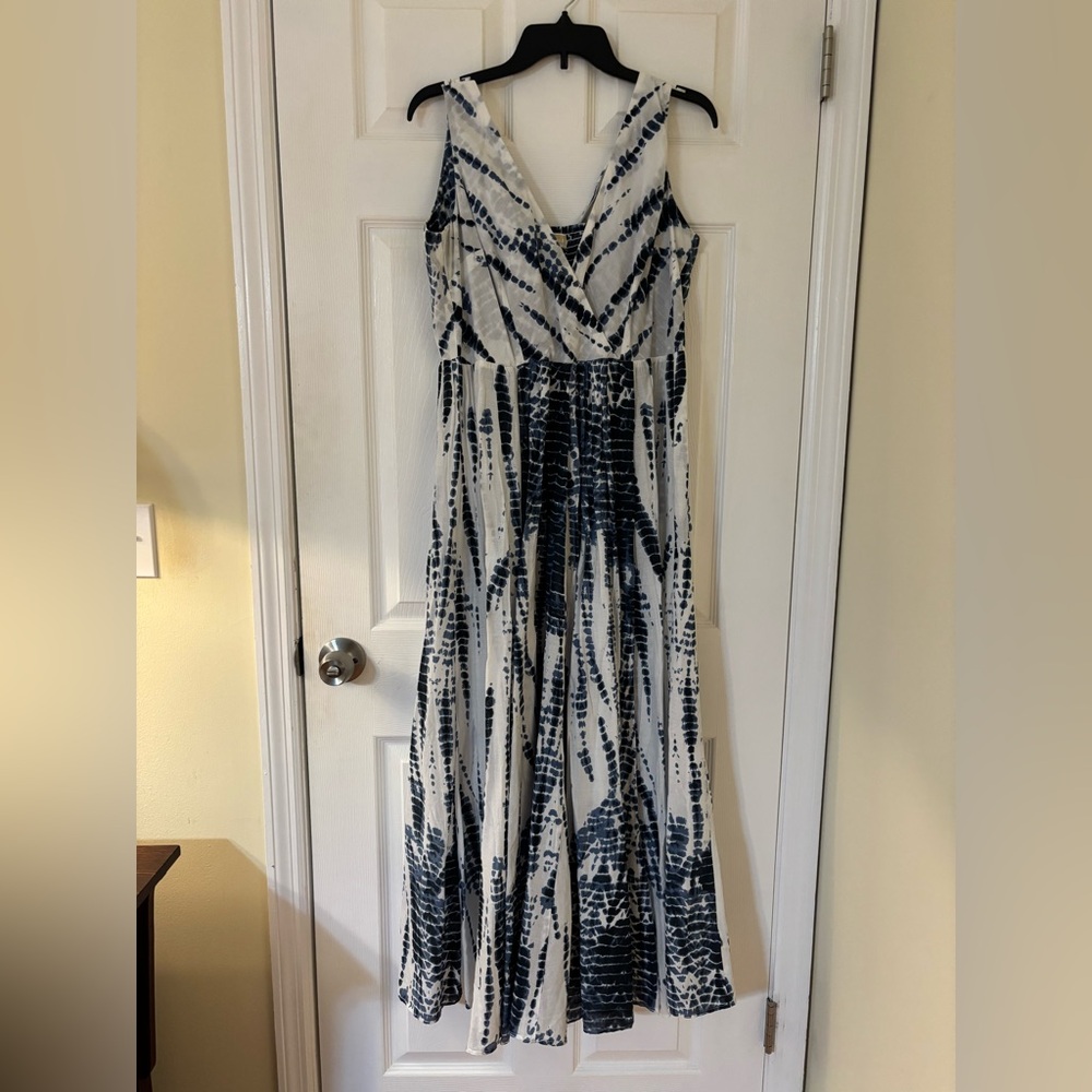 Women’s Michael Kors Navy and White Maxi Dress XL